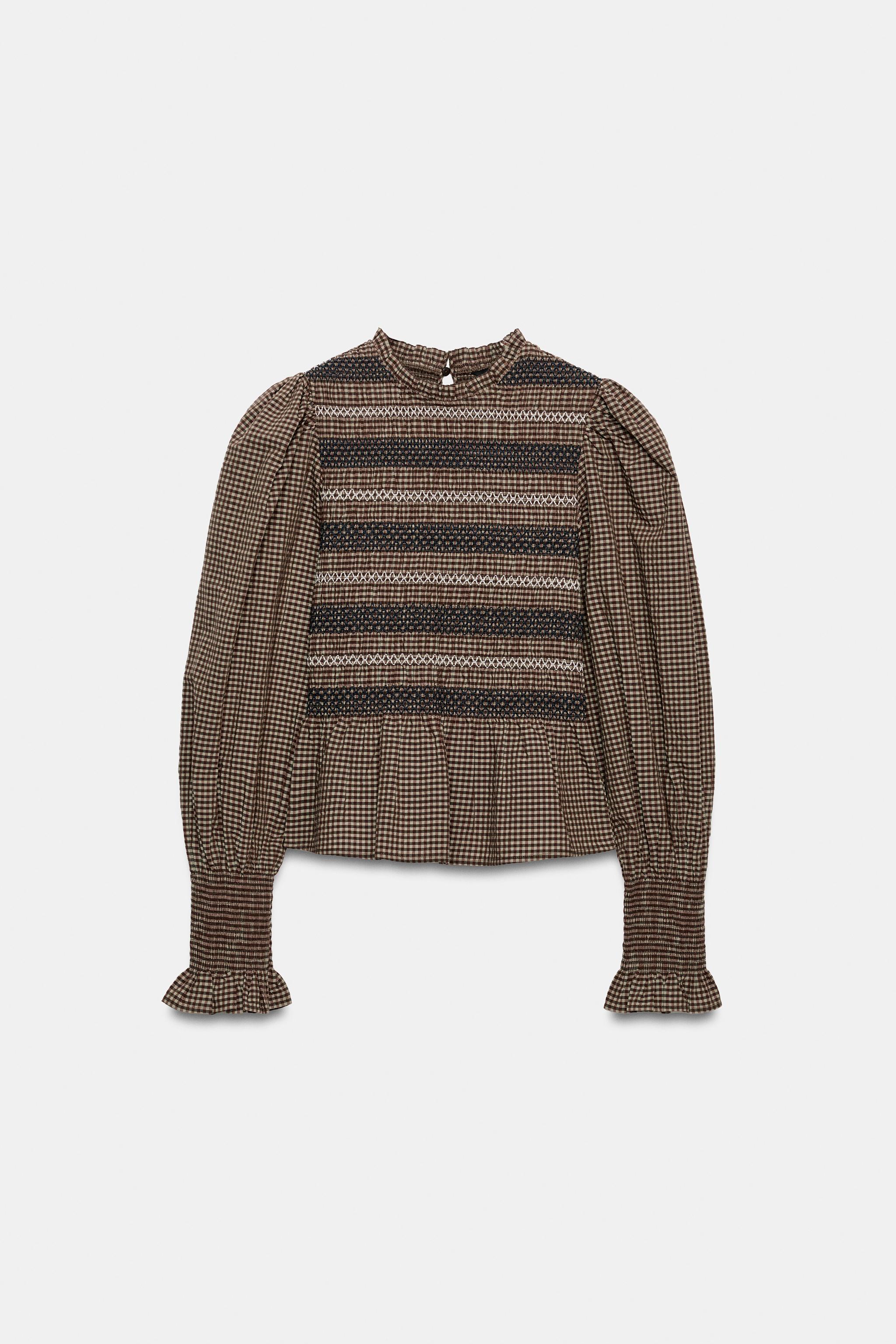 CHEMISE BRODÉE À NID D’ABEILLE